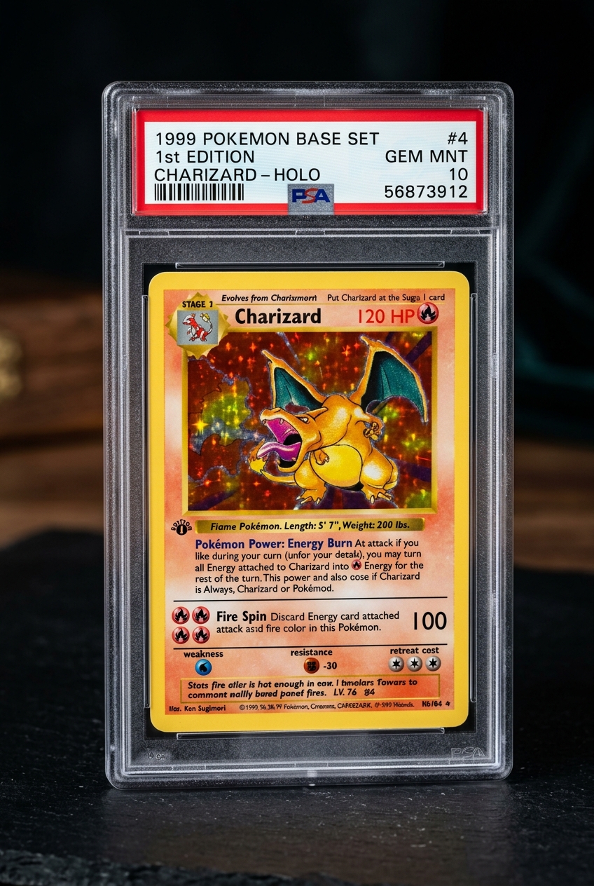 1999 1st Edition Charizard Holo PSA 10 Slab